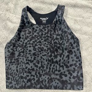 Girls Leopard Print Athletic Racerback Tank